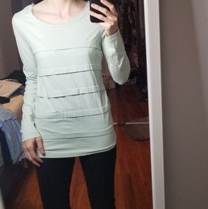 Ann Taylor Mint Green Long Sleeve Shirt
